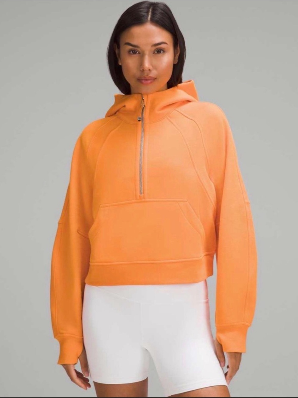 lululemon Scuba Oversize Half-Zip Hoodie ~tiger orange~ Size M/L NWT $118 MSRP 🌟